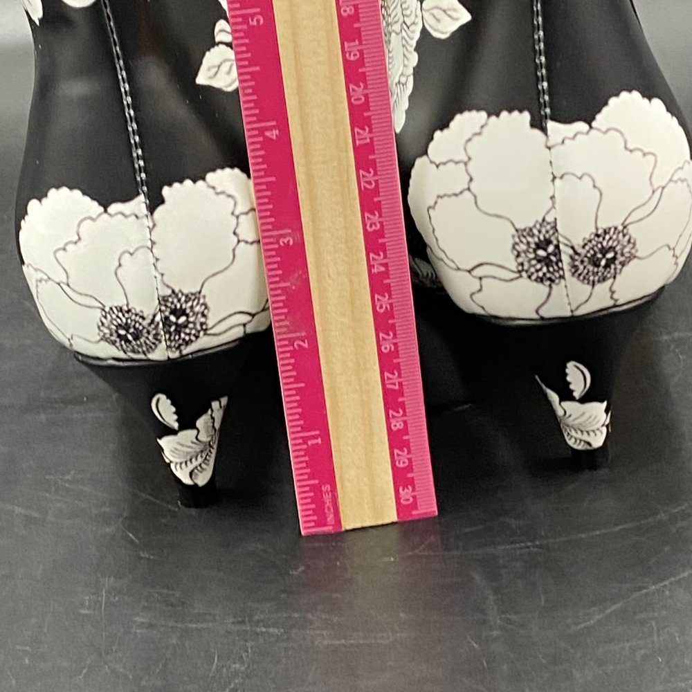 XYD Flower Pointed Toe Side Zippers Low Kitten Heel Ankle Boots.🌸🌸🌸 - Picture 8 of 10